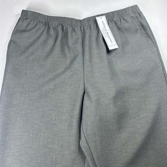 Alfred Dunner Classics Gray Elastic Waist Pull On Dress Pants Size 16 NEW - Picture 5 of 7